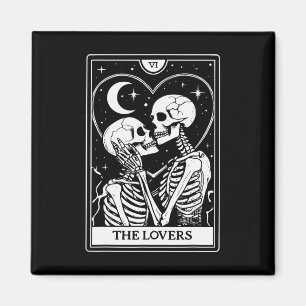 Aimant Carte Tarot Lovers - Skeletons Kissing - Hallow