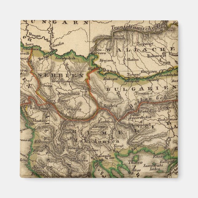 Aimant Carte Turquie-Grèce (Devant)