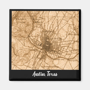 Aimant Carte Vintage Austin