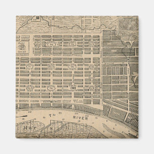 Aimant Carte vintage de la savane la Géorgie (1818)