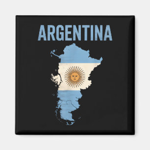 Aimant Carte vintage de l'Argentine drapeau du pays vacay