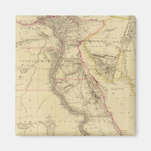 Aimant Carte vintage de l'Egypte (1832)
