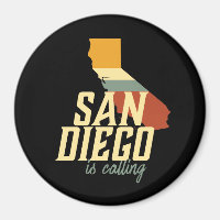 Carte vintage Retro San Diego California USA City