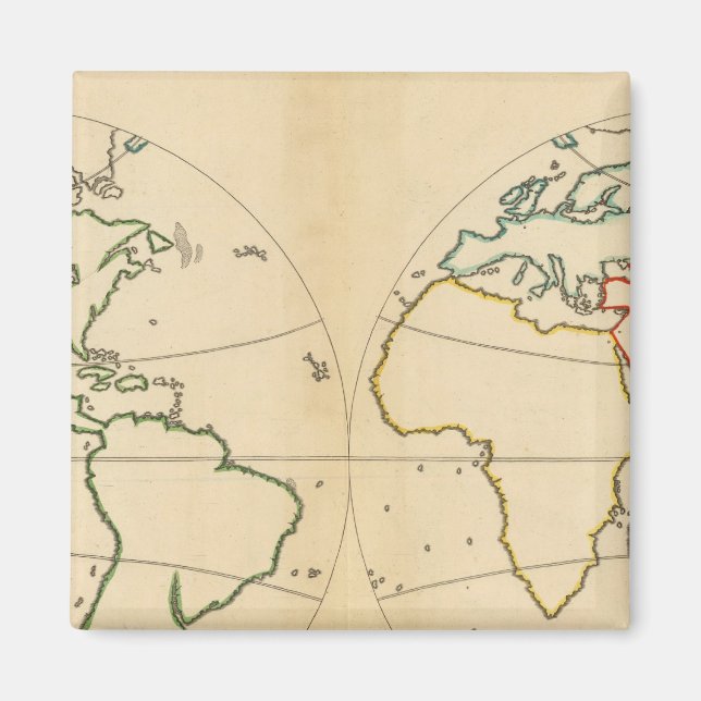 Aimant Carte Worlp avec 5 zones (Devant)