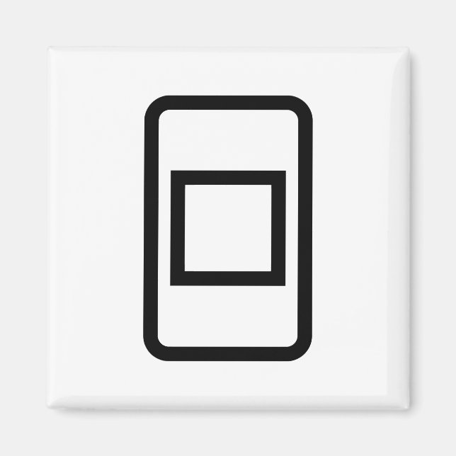 Aimant Carte Zener | Carré creux (Devant)