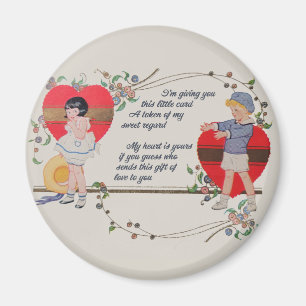 Aimant Cartes de la Saint-Valentin Antiques Victoriennes