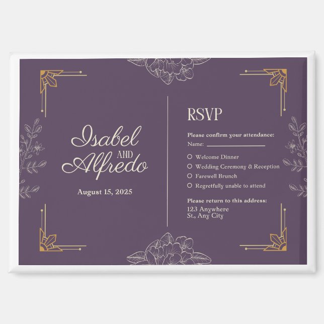 Aimant cartes RSVP (Recto)