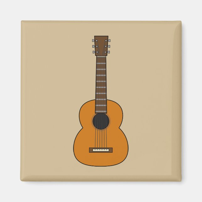 Aimant Carton simple de guitare acoustique (Devant)