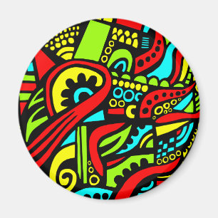 Aimant Cartoon Abstrait