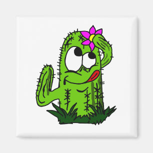 Aimant Cartoon Cactus
