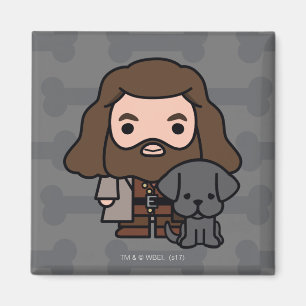 Aimant Cartoon Hagrid and Fang Character Art