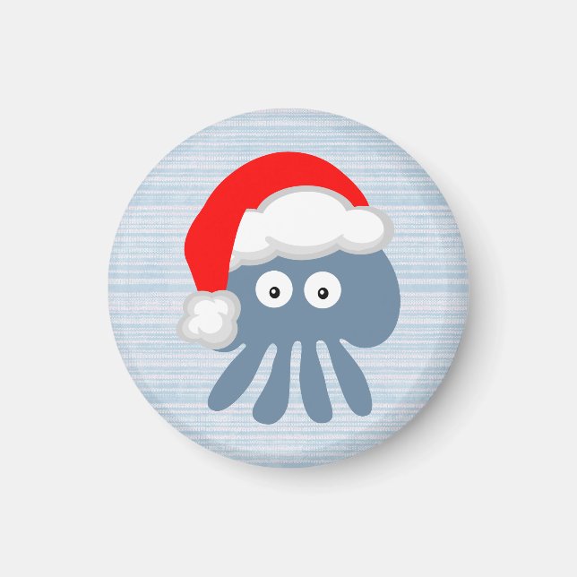 Aimant Cartoon mignon Père Noël Jellyfish (Devant)