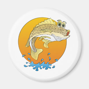 Aimant Cartoon Walleye
