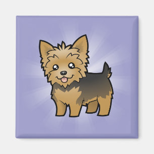 Aimant Cartoon Yorkshire Terrier (cheveux courts sans arc