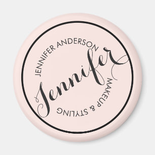 Aimant Cartouche vintage en cercle logo maquillage et bea