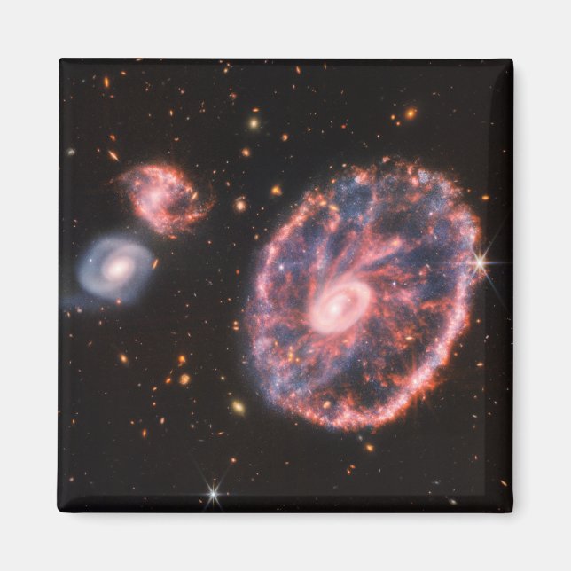 Aimant Cartwheel Galaxy JWST James Webb Télescope spatial (Devant)