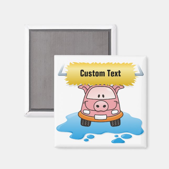 Aimant Carwash Pig (Recto/Verso)