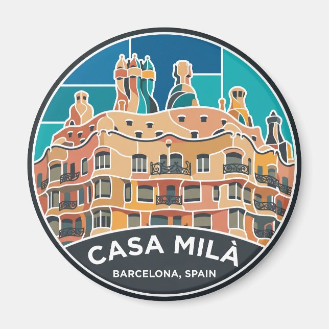 Aimant Casa Milà Espagne (Devant)