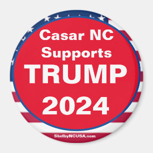 Aimant Casar NC prend en charge TRUMP 2024 Patriotic