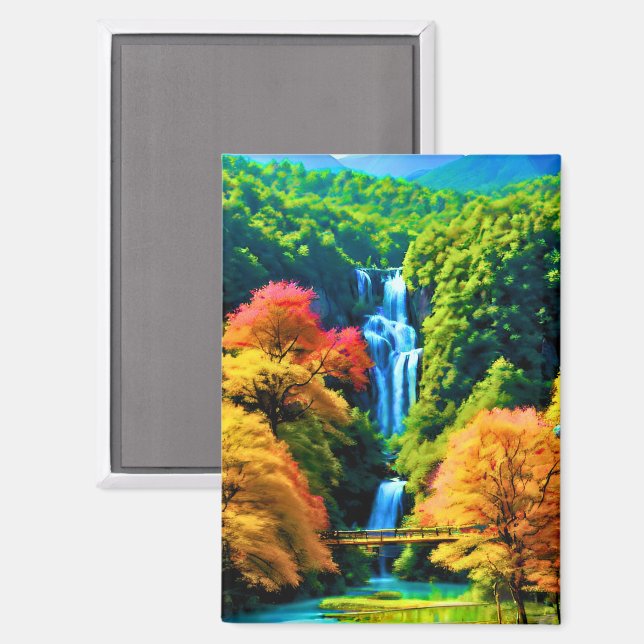 Aimant Cascade chinoise (Recto/Verso)