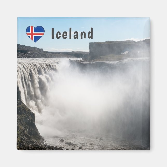 Aimant Cascade de Dettifoss dans le parc national de Vatn (Devant)