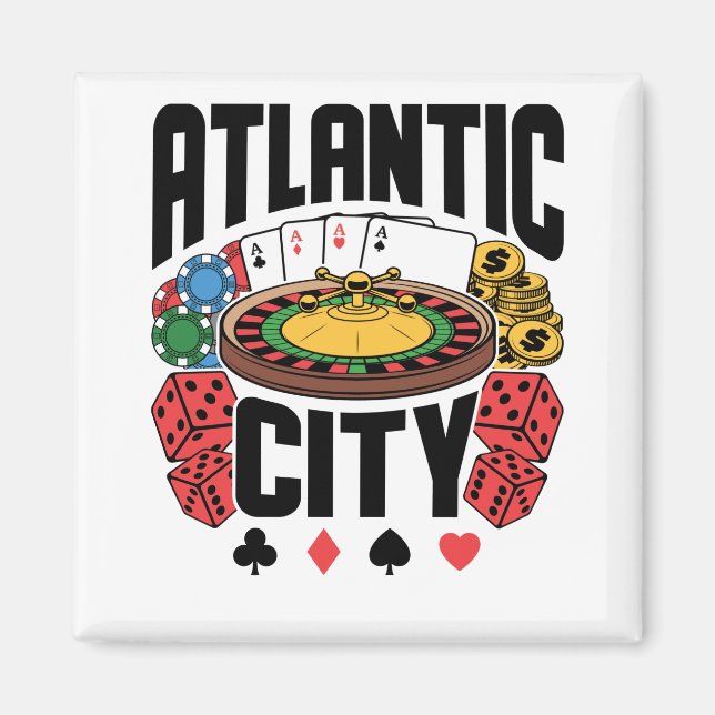 Aimant Casino Atlantic City New Jersey (Devant)