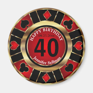 Aimant Casino Chip Las Vegas Anniversaire