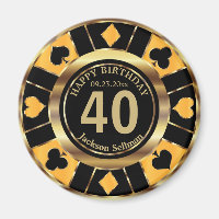 Casino Chip Las Vegas Anniversaire - Jaune