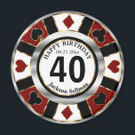 Aimant Casino Chip Las Vegas Anniversaire - Rouge foncé<br><div class="desc">Las Vegas Poker Chip Anniversaire dans un rouge foncé Magnet Design. Ce design fonctionne bien pour n'importe quel anniversaire comme un 21ème anniversaire, 30ème, 40ème, 50ème, 60ème, 70ème anniversaire aussi... .fais-le tout âge que tu veux. ⭐ Ce Produit est 100% Personnalisable. Les graphiques et/ou le texte peuvent être ajoutés, supprimés,...</div>