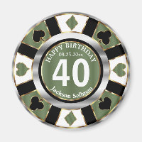 Casino Chip Las Vegas Anniversaire - Vert