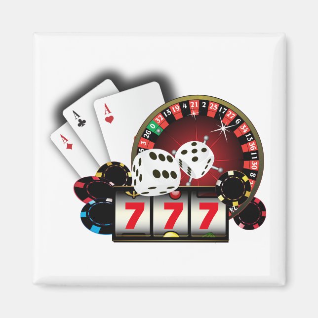 Aimant casino, poker, objet adulte (Devant)
