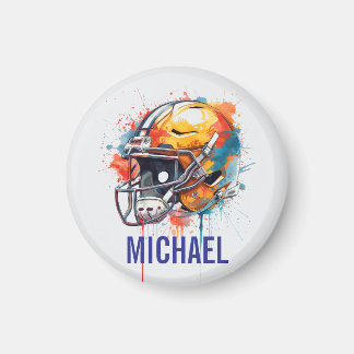 Aimant Casque de football de motivation inspirante nom