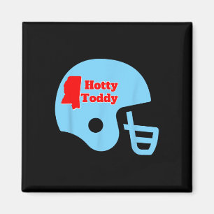Aimant Casque de football Hotty Toddy avec contour de l'É