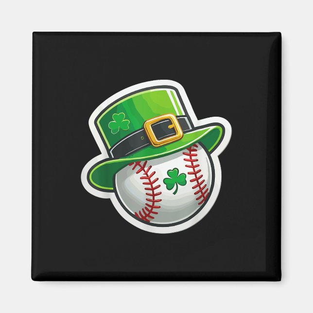 Aimant Casquette de baseball de la Saint-Patrick Lucky Sh (Devant)