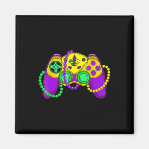 Aimant Casquette de manette de jeu vidéo rétro Mardi Gras