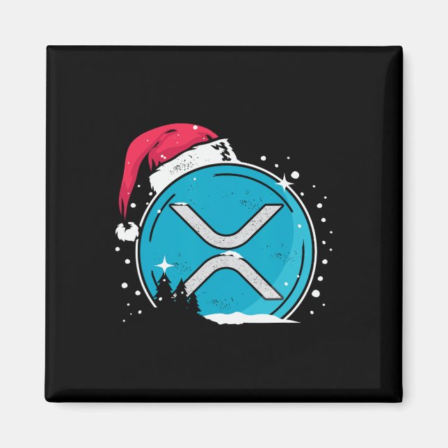 Aimant Casquette de Noël Xrp Moonshot Ripple Crypto Merch (Devant)