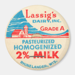 Aimant Casquette vintage de bouteille à lait