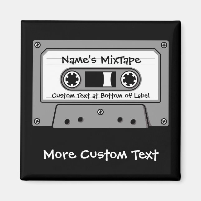 Aimant Cassette audio Grey (Devant)