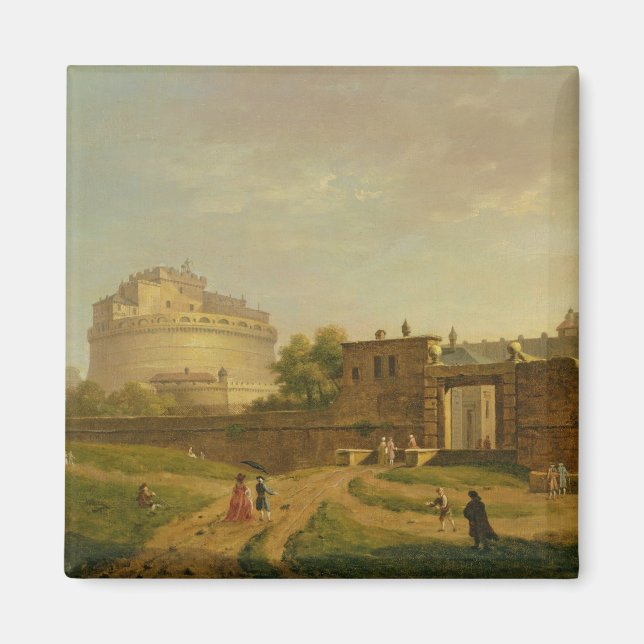 Aimant Castel Sant'Angelo, Rome, 1776 (huile sur toile) (Devant)