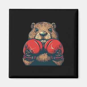 Aimant Castor De Boxe Lumineux Avec Gants Emblème Pour Un