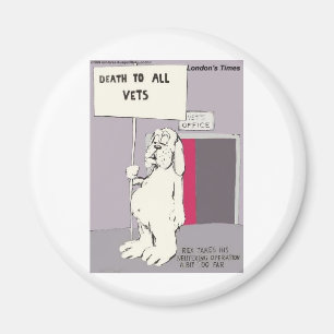 Aimant Castré, le chien riposte : Cadeaux et T-shirts drô