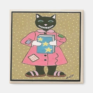 Aimant CAT d'art populaire