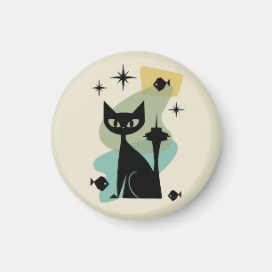 Aimant Cat de Seattle moderne du milieu du siècle