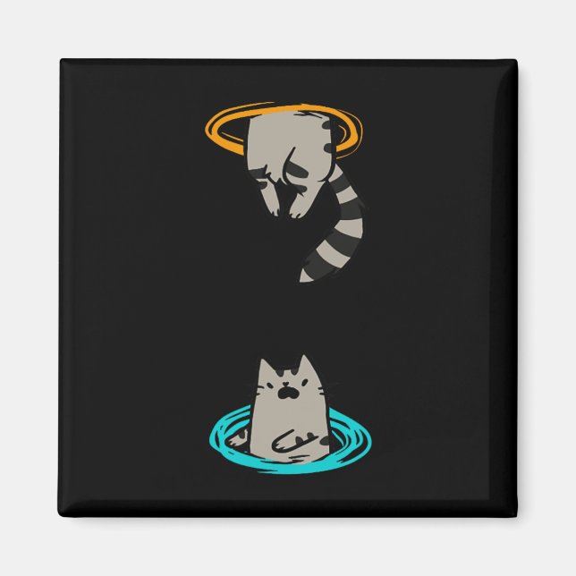 Aimant Cat Funny jeu vidéo animal (Devant)