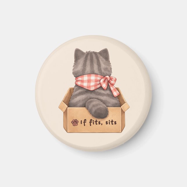 Aimant Cat in The Box (Devant)