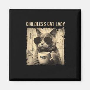 Aimant Cat Kamala 2024 Harris - Enfless Cat Lady Vintag