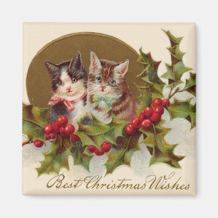 Aimant Cat Kitten Holly Winterberry