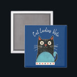Aimant Cat Ladies Vote Script Russe Feminist Cute Bold<br><div class="desc">"Les femmes de chat votent". Soyez fiers et partagez votre soutien à Kamala Harris chaque fois que vous utilisez cet aimant féministe mignon, amusant, graphique et graphique. Une jolie illustration de chat rustique en noir, rouge, blanc et turquoise, bleu et blanc manuscrite typographie recouvre un arrière - plan bleu marine....</div>