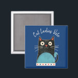Aimant Cat Ladies Vote Script Russe Feminist Cute Bold<br><div class="desc">"Les femmes de chat votent". Soyez fiers et partagez votre soutien à Kamala Harris chaque fois que vous utilisez cet aimant féministe mignon, amusant, graphique et graphique. Une jolie illustration de chat rustique en noir, rouge, blanc et turquoise, bleu et blanc manuscrite typographie recouvre un arrière - plan bleu marine....</div>