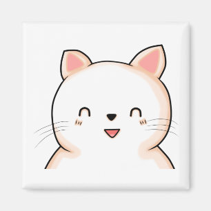 Aimant Cat Little Cat Kawaii Fermé Yeux Dessin animal.